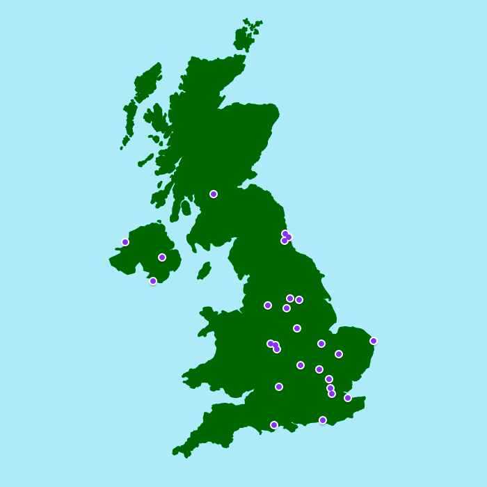 UK Dog Tracks Map
