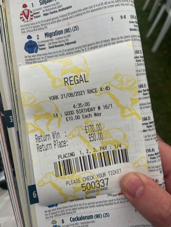 EW Bets at York Races