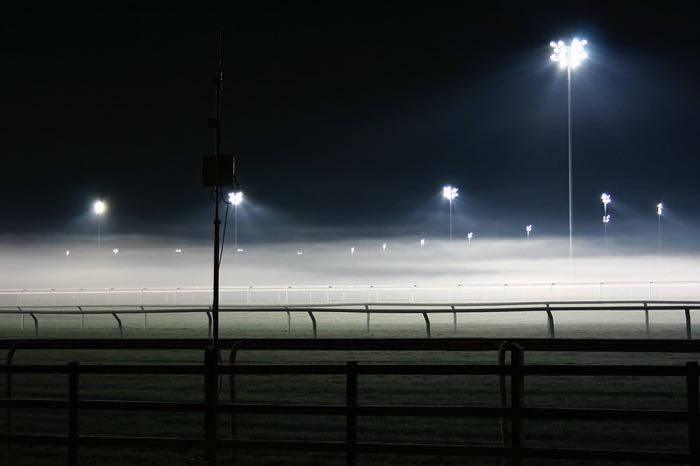 Kempton Park Racecourse fog