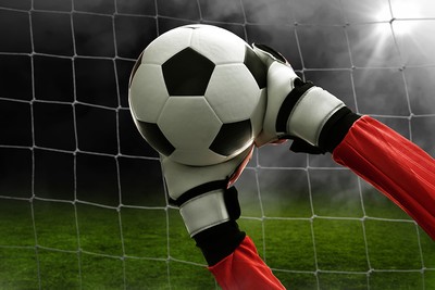 Goalkeeper Saving Ball Close Up