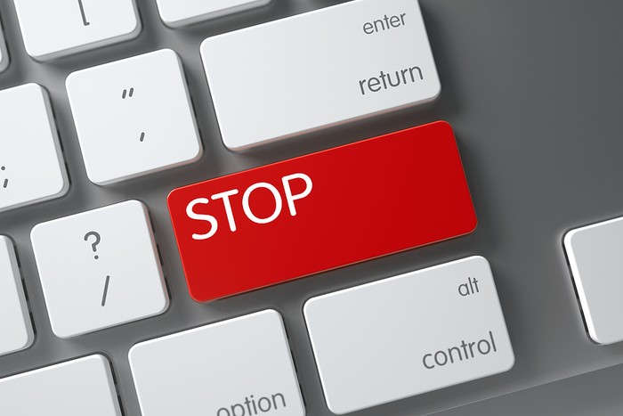 Red Stop Keyboard Button