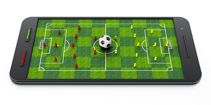 Smartphone with 3D Football Game