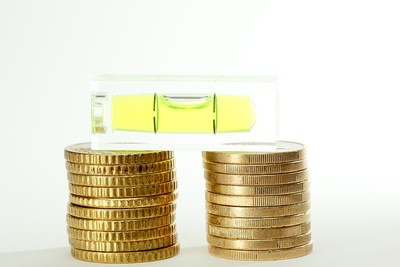 Coins Stacks with Spirit Level