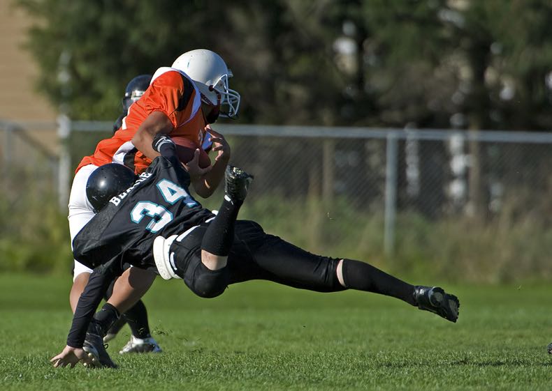 American football in action