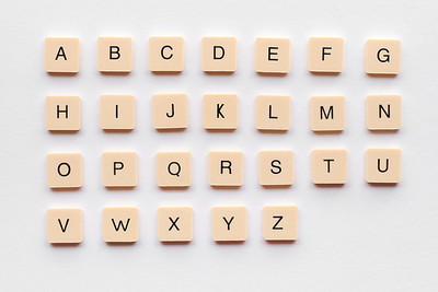 Alphabet on Letter Tiles