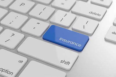 Blue Insurance Keyboard Button