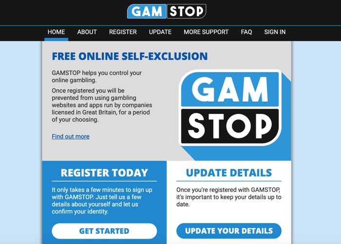 GAMSTOP screenshot