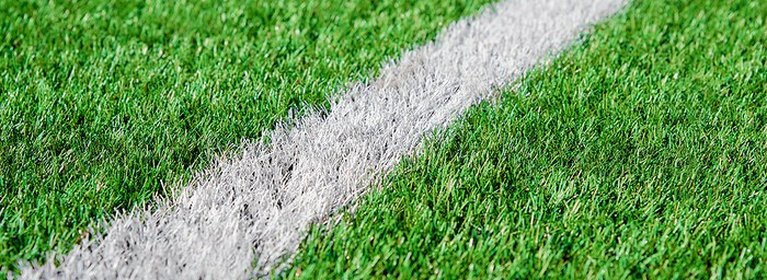 Diagonal Painted Line on Football Pitch