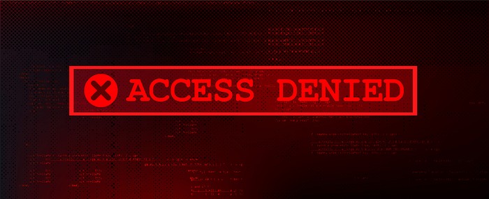 Access Denied Digital Message