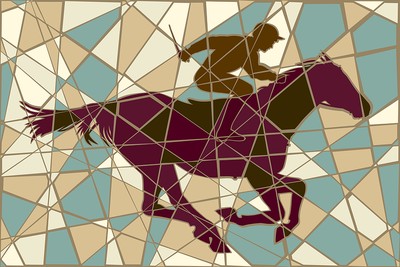 Horse and Jockey Mosaic