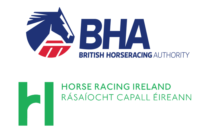 Logos of the British Horseracing Authority and Horse Racing Ireland