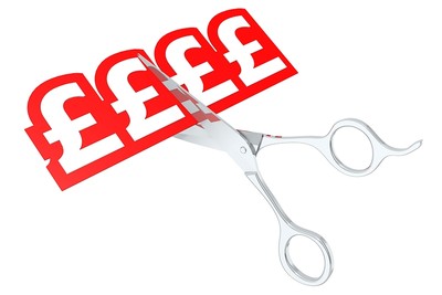Scissors Cutting Row of Pound Signs